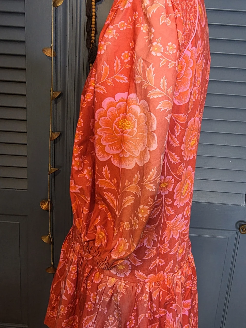 FARM Rio Hot Pink and Red Floral Button-Front Mini Dress - Picture 5 of 5